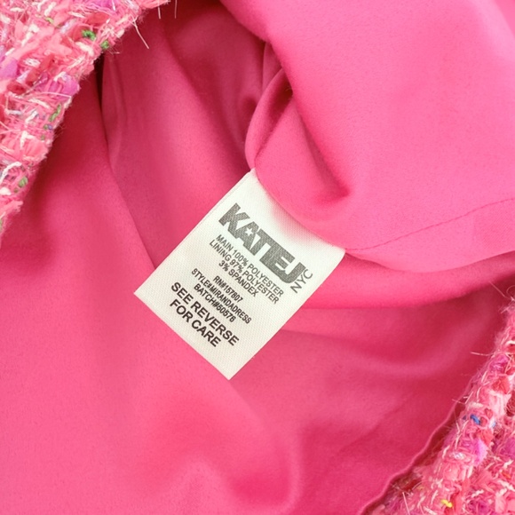 Katie J NYC Girls Pink Tweed Samantha Bouche Jacket & Mini Dress Cocktail Party - Picture 14 of 14